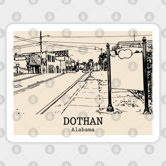 Dothan - Alabama Sticker by Lakeric